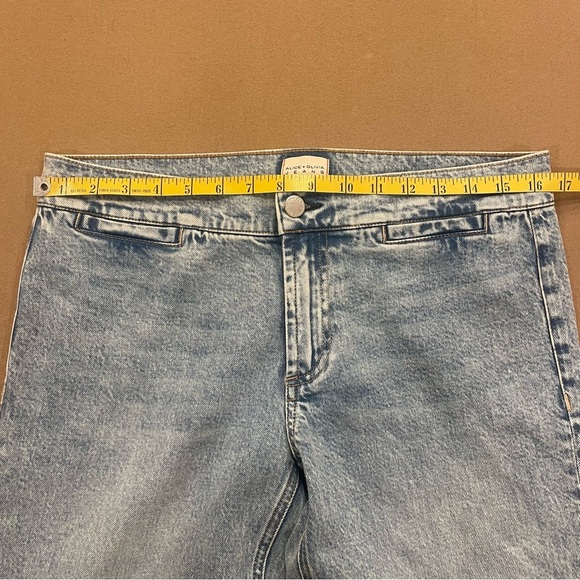 Alice + Olivia Kayla Wide Leg Coin Pocket Jeans Rockstar Blue Size 29 - Picture 14 of 17